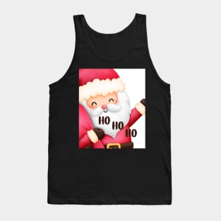 Cute Watercolor Santa Claus Tank Top